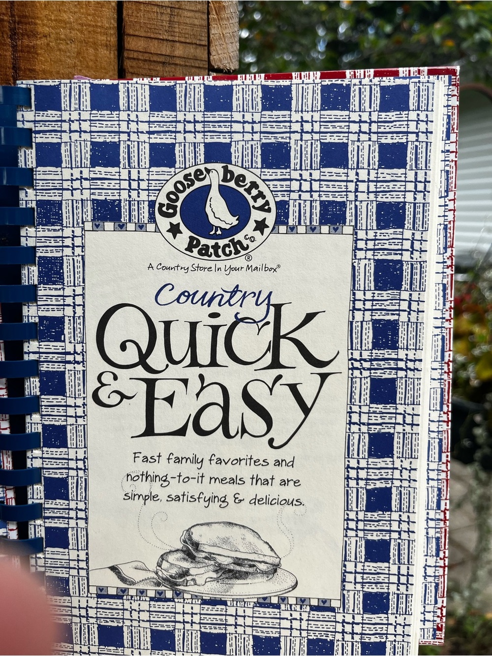 Goose Berry Patch Country Quick & Easy Cookbook - Red Plaid - Picture 7 of 12
